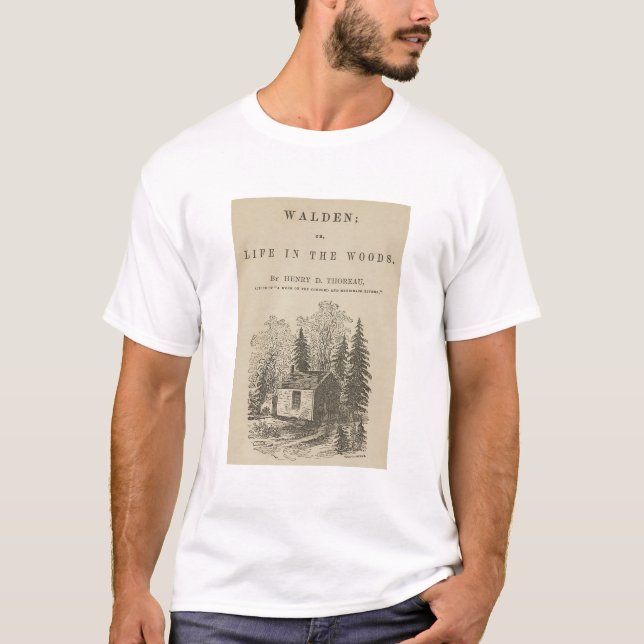 Walden Vintage Bok Cover T Shirt (Framsida)