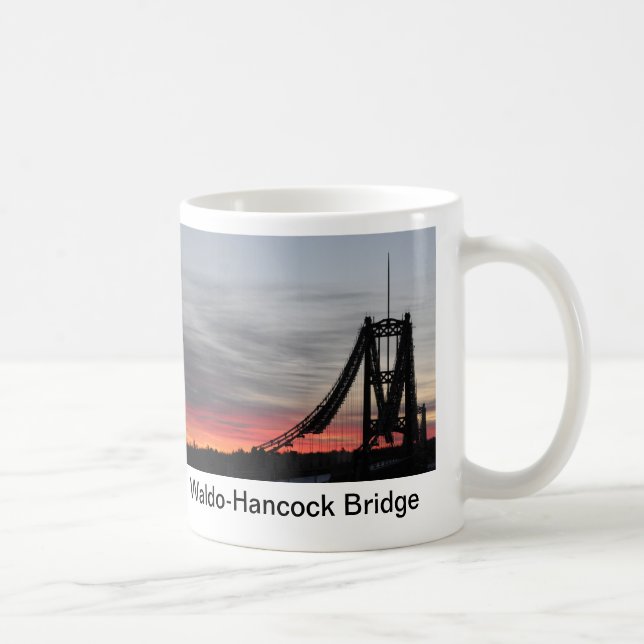 Waldo-Hancock överbryggar på soluppgången, Kaffemugg (Höger)