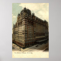 Waldorf Astoria, New York City 1908 Vintage