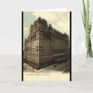 Waldorfen Astoria, New York City vintage 1908 Kort