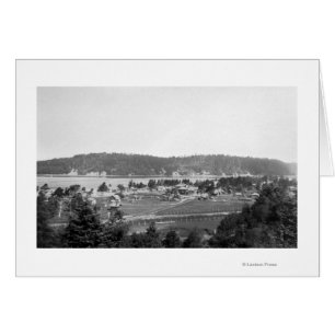Waldport, Oregon Town View Tittar North Hälsningskort