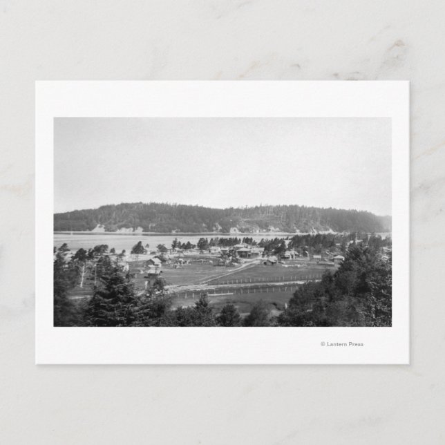 Waldport, Oregon Town View Tittar North Vykort (Framsida)