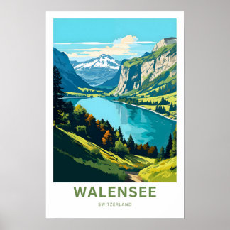 Walensee Schweiz Travel Skriv ut Poster