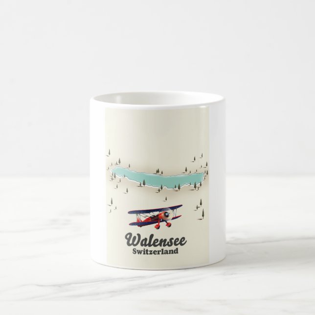 Walensee sjö Schweiz karta Kaffemugg (Center)