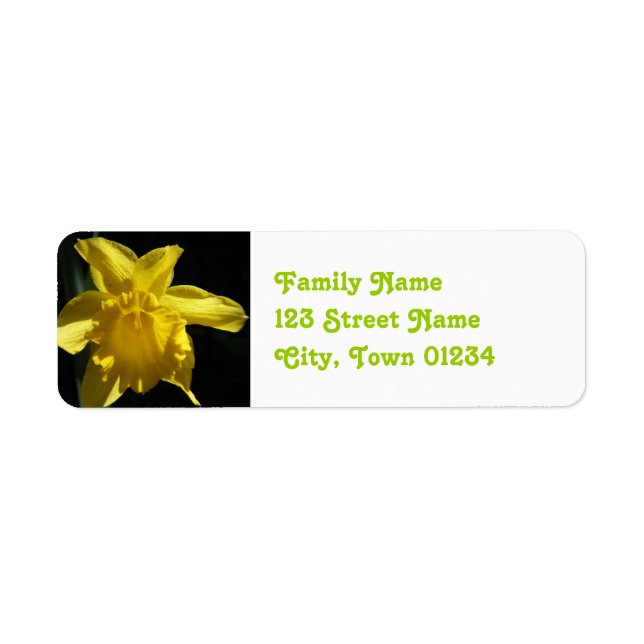 Wales blomma returadress etikett (Framsidan)