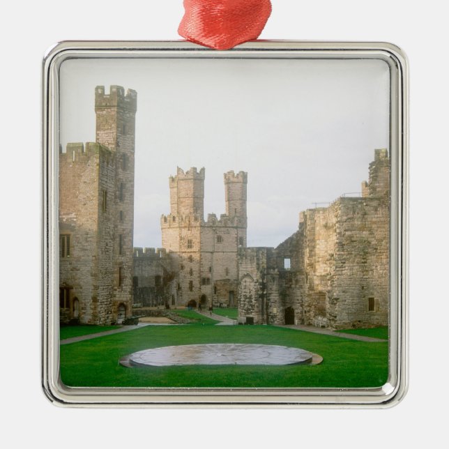 Wales, Caernarfon castle, en av Edward's 2 Julgransprydnad Metall (Framsidan)