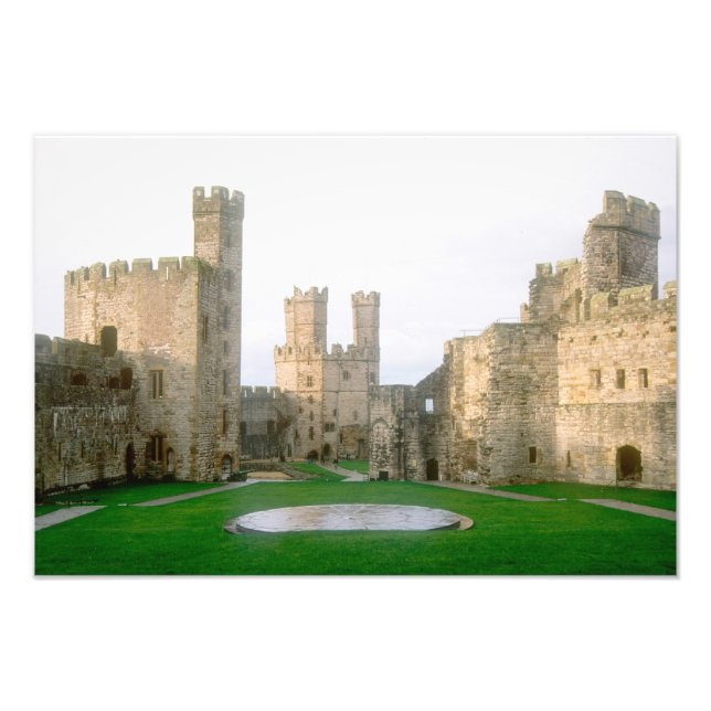 Wales, Caernarfon slott, en av Edwards 2 Fototryck (Framsidan)