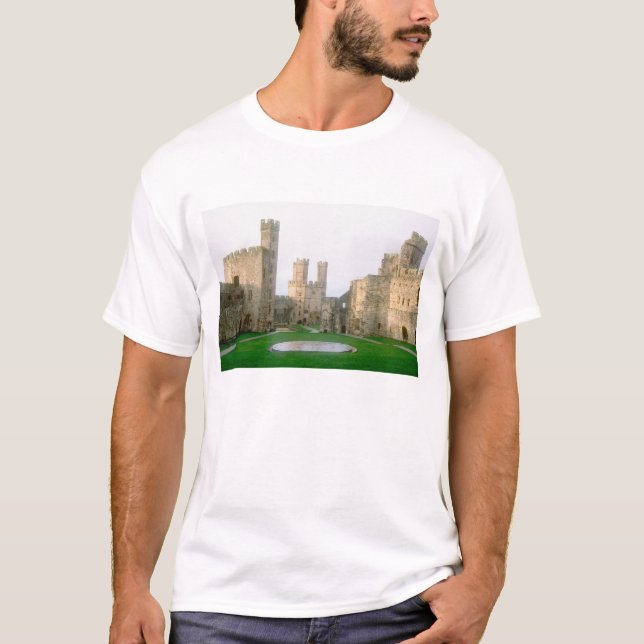 Wales, Caernarfon slott, en av Edwards 2 Tee Shirt (Framsida)