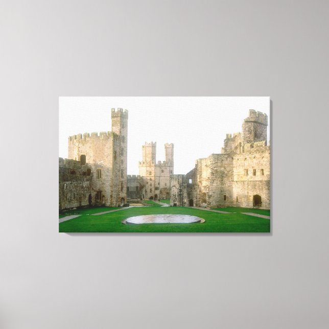 Wales, Caernarfon slott, en av Edwards Canvastryck (Framsida)
