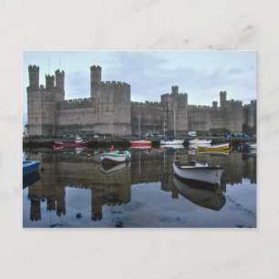 Wales, Caernarfon slott, en av Edwards Vykort