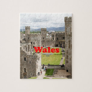 Wales: Caernarfon slott, United Kingdom Pussel