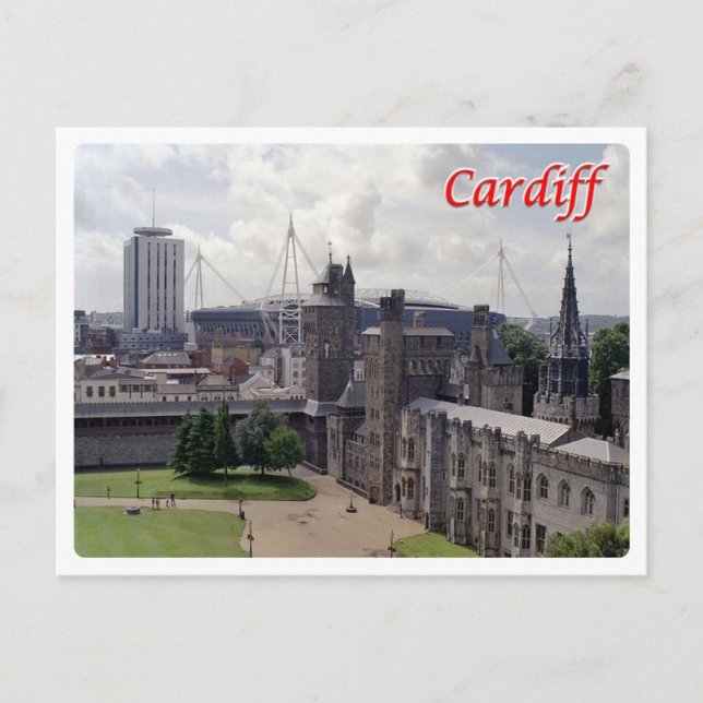 Wales - Cardiff - Vykort (Framsida)