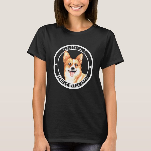 Wales Corgi Kläder Hund T Shirt (Framsida)