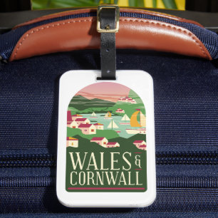 Wales Cornwall Vintage Magnet Bagagebricka