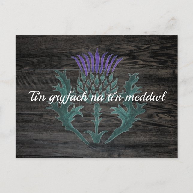 Wales Cymraeg Uppmuntran Vykort (Framsida)