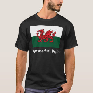 Wales - Cymru förmiddagByth flagga Tee Shirt