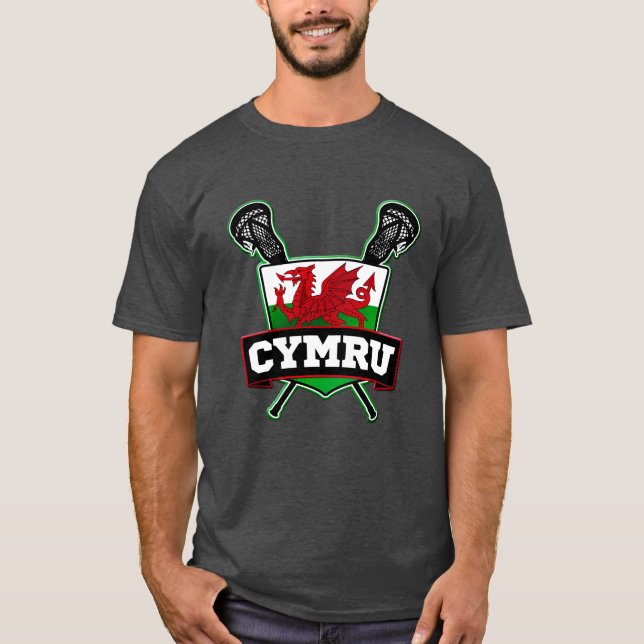 Wales Cymru Lacrosse Logotyp Tröja (Framsida)