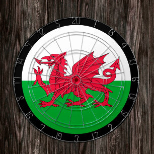 Wales Dartboard och Welsh Flagga darts/sporten boa Darttavla