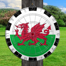 Wales Dartboard, sporten, Welsh Flagga Darttavla