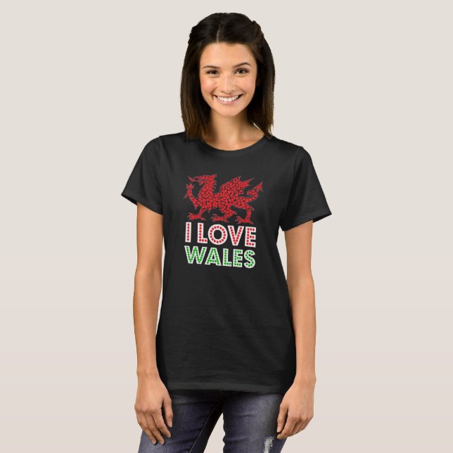 Wales drakekärlek tee shirt (Hel framsida)