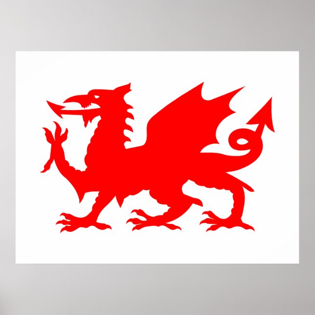 Wales drakflagga, Wales drakflagga, England Poster (Framsidan)