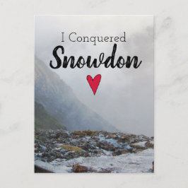 Wales erövrade Snowdon Ligcape Welsh Stream Vykort
