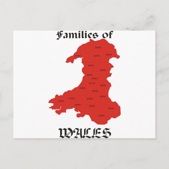 Wales familjer vykort (Framsida)