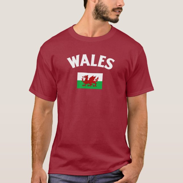 Wales Flag T Shirt (Framsida)
