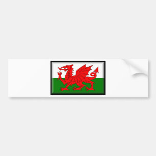 Wales flagga bildekal