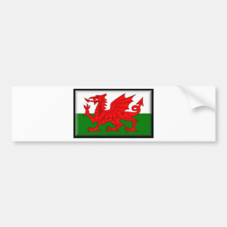 Wales flagga bildekal