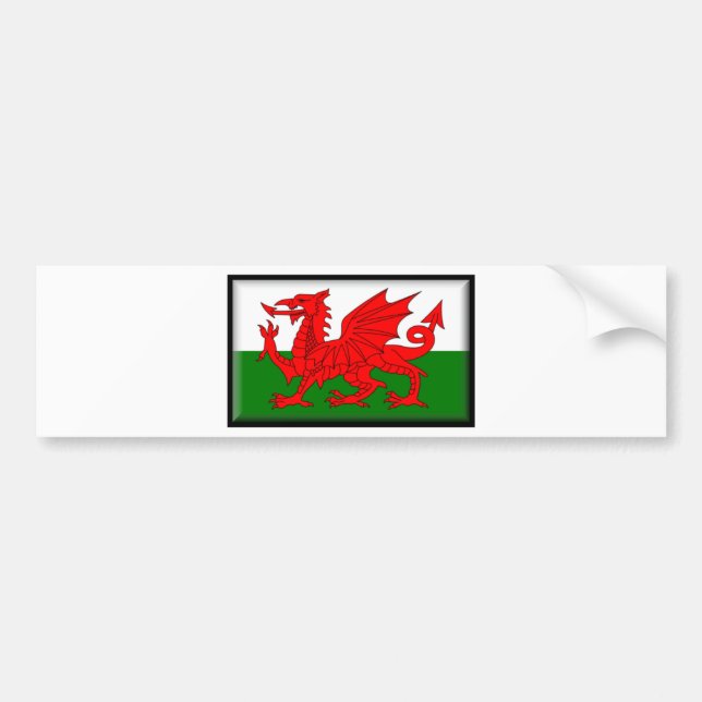 Wales flagga bildekal (Framsidan)