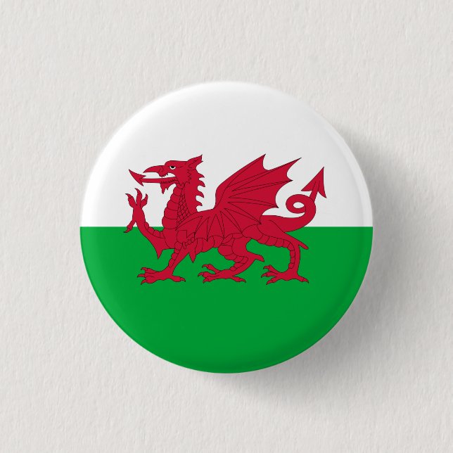 Wales flagga Button Knapp (Framsida)