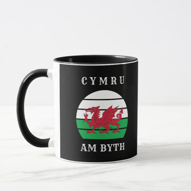 Wales Flagga Cymru Am Byth Stolt Att Vara Walisisk Mugg (Vänster)