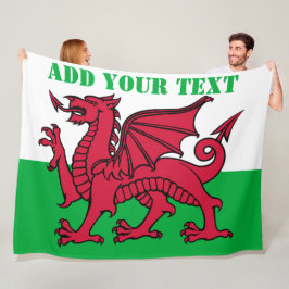 Wales flagga Dragon England British Red Cardiff Fleecefilt