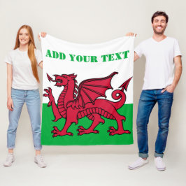 Wales flagga Dragon England British Red Cardiff Fleecefilt