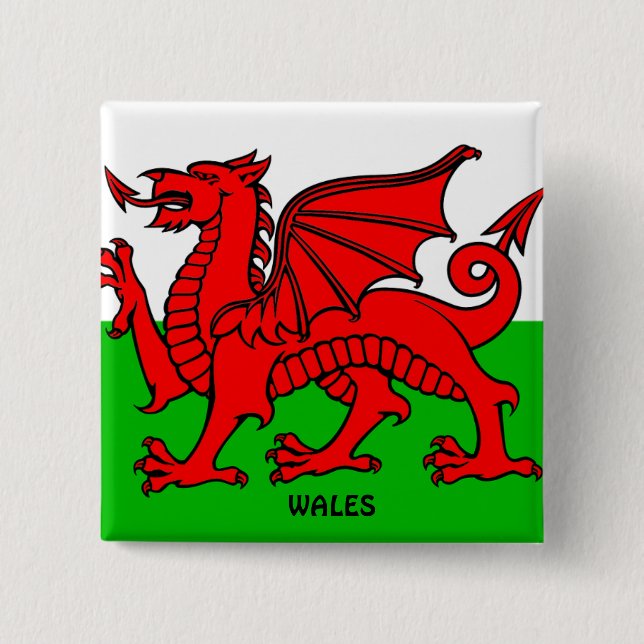 WALES FLAGGA /DRAGON KNAPP (Framsida)