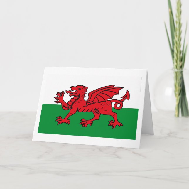Wales Flagga Greeting Card Kort (Framsida)