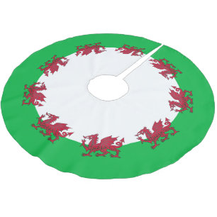 Wales Flagga Julgransmatta Borstad Polyester