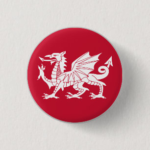 Wales flagga knapp