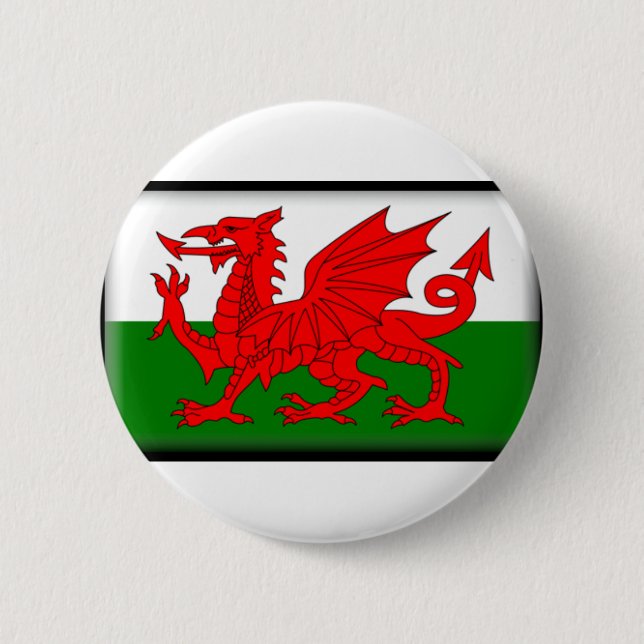Wales flagga knapp (Framsida)