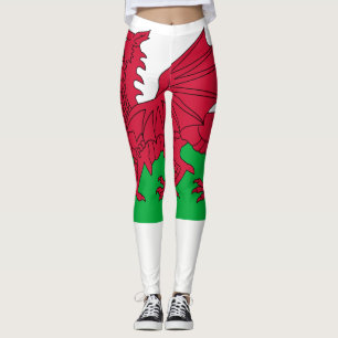 Wales flagga leggings