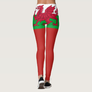 Wales flagga leggings