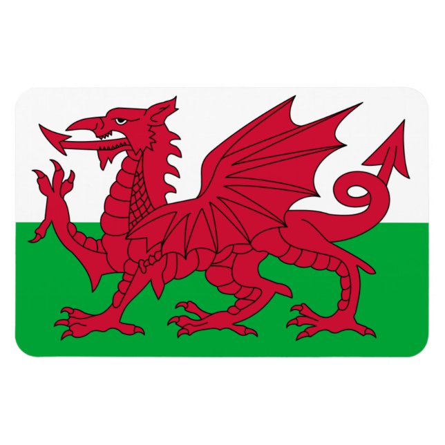 Wales Flagga Magnet (Horisontell)
