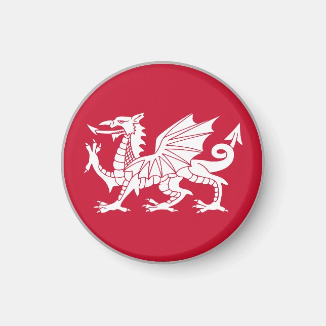 Wales flagga magnet (Framsidan)