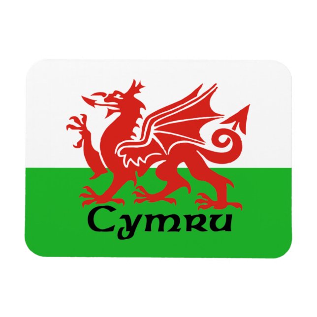 Wales Flagga Magnet (Horisontell)