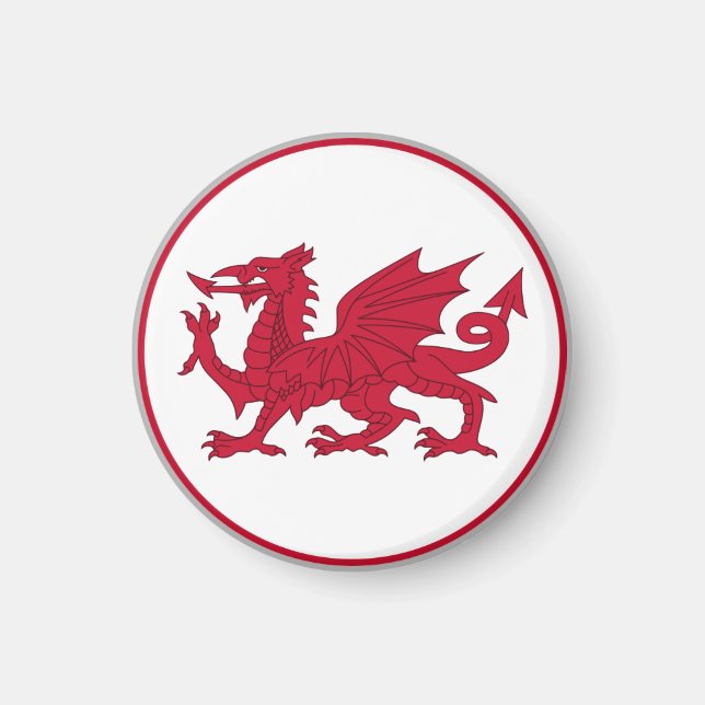 Wales flagga magnet (Framsidan)