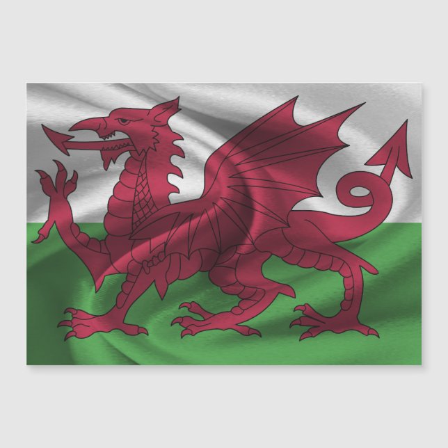 Wales Flagga Magnetic Card (Framsida)