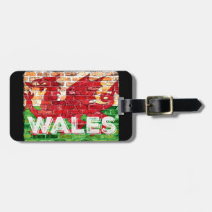 Wales Flagga on Brick Bagagebricka