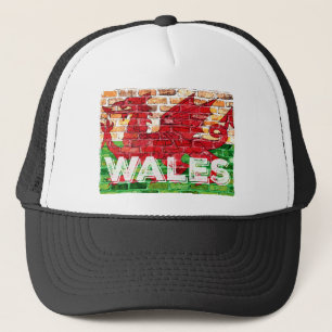 Wales Flagga on Brick Keps