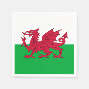 Wales flagga Pappersservett